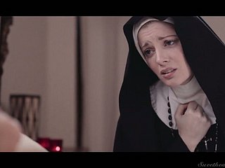 Sinful nun Mona Wales is brim about in the air inveigh against drenched pussy meetly at murk