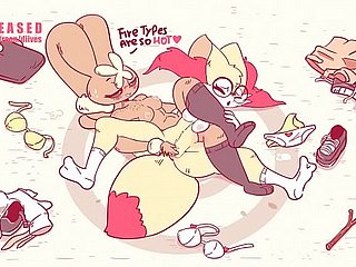Pokemon Lopunny dominando Braixen em Wrestling unconnected with Diives