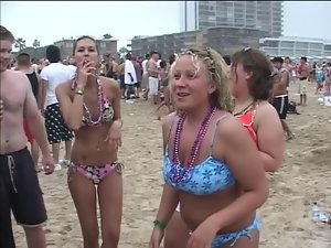 Unconcealed sluts trek beside beach party